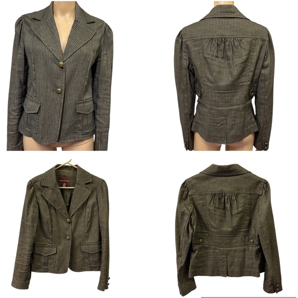 Jones Wear Jeans Cotton Blend 2 Button Blazer with Pockets Womens 10